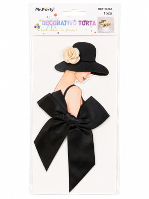 decorativo torta sombrero negro 56561