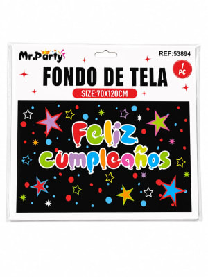 fondo de tela feliz cumpleaños 1pc 70x120cm 53894