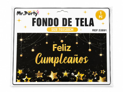 fondo de tela feliz cumpleaños 1pc 70x120cm 53891