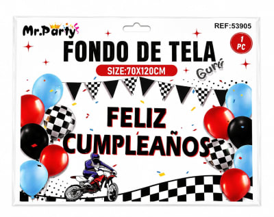 fondo de tela feliz cumpleaños 1pc 70x120cm 53905