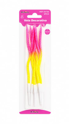 vela decorativa 12,5cmX6PCS 25729