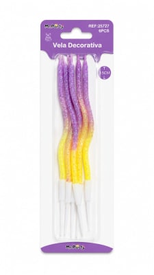 vela decorativa 12cms 6pcs 25727