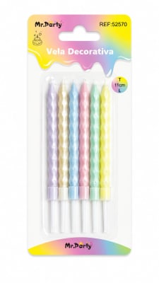 velas decorativa espiral 11cm 52570