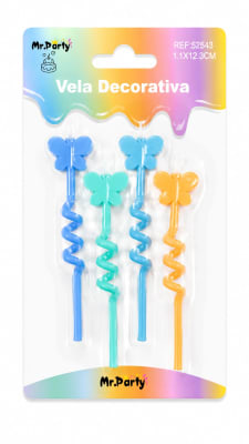 vela decorativa espiral mariposa 52543