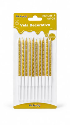 vela decorativa 8,5cm 10pcs 256131