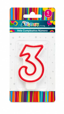 VELA CUMPLEAÑOS BIG PARTY N°3 383145
