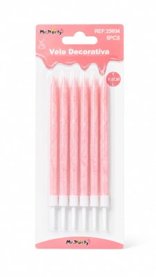vela decorativa 10,5cm 6pcs 256941