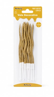 vela decorativa 11,5cm 12pcs 25723
