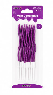 vela decorativa 11,5cm 12pcs 257201