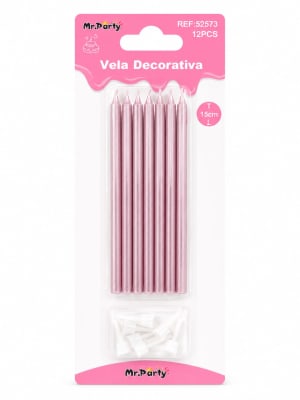 vela decorativa 15cm 6pcs 52573