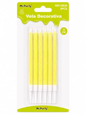 vela decorativa 10,5cm 6pcs 25638
