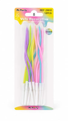 vela decorativa 11,5cm 12pcs 25810