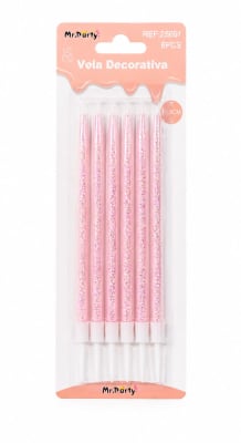 vela decorativa 10,5cm 6pcs 25691
