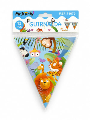 guirnalda feliz cumple animales 12pcs 71679