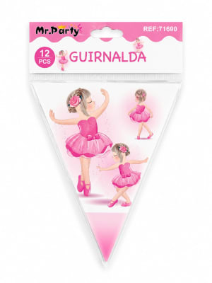 guirnalda feliz cumple bailarina 12pcs 71690