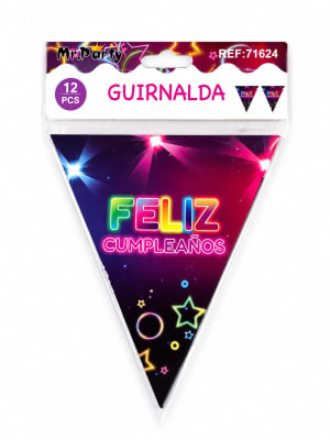 guirnalda feliz cumple 12pcs 71624