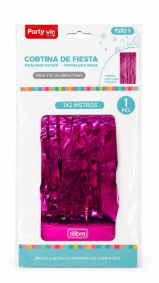 cortina de fiesta fucsia 1x2mts PC002-6