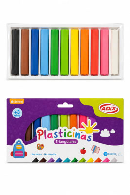 Plasticina Triangular ADIX 12col