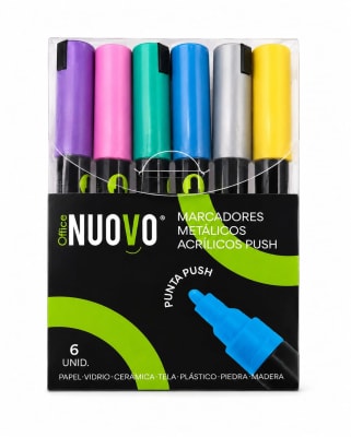 Marcador acrilico metalicos Nuovo 6uni