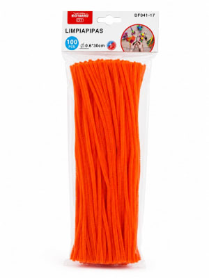 limpiapipas naranjo 0.6*30cm 100pcs  DF041-17