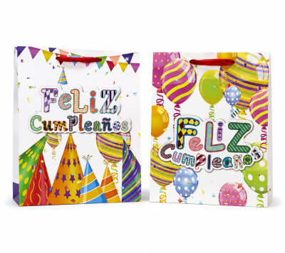 bolsa de regalo mediana relieve 12unid.PB-0U7-604B 32X26X10CM
