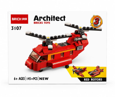 Bloque infantil helicoptero rojo 3107