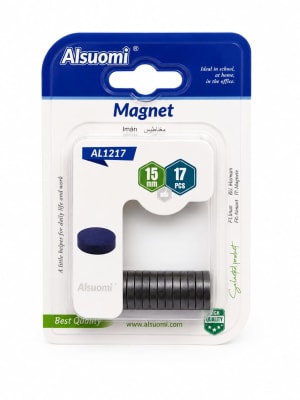 Imanes Redondo 15mmx3m 17pcs AL1217