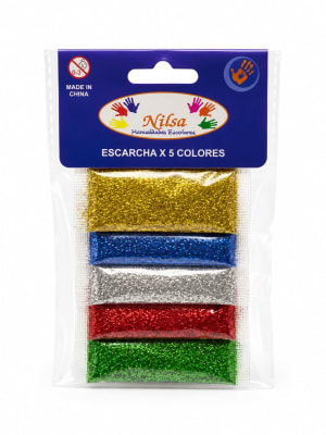 ESCARCHA X 5 COLORES NILSA1