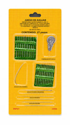Aguja sobre amarillo