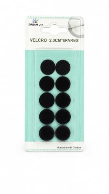 velcro negro 2.0cm*6 pares 35072