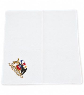 pañuelo estampado escudo 35x35cm 12uni