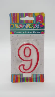 VELA CUMPLEAÑOS BIG PARTY N°9
