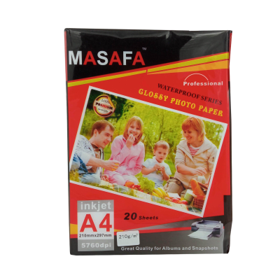 PAPEL FOTOGRAFICO MASAFA A4 210 GRS 20 PCS