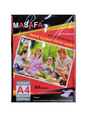 PAPEL FOTOGRAFICO ADHESIVO MASAFA 135 GR 50 PCS1
