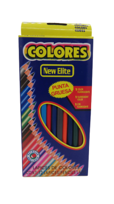 LAPIZ COLOR NEW ELITE LARGO 12 UNIDADES