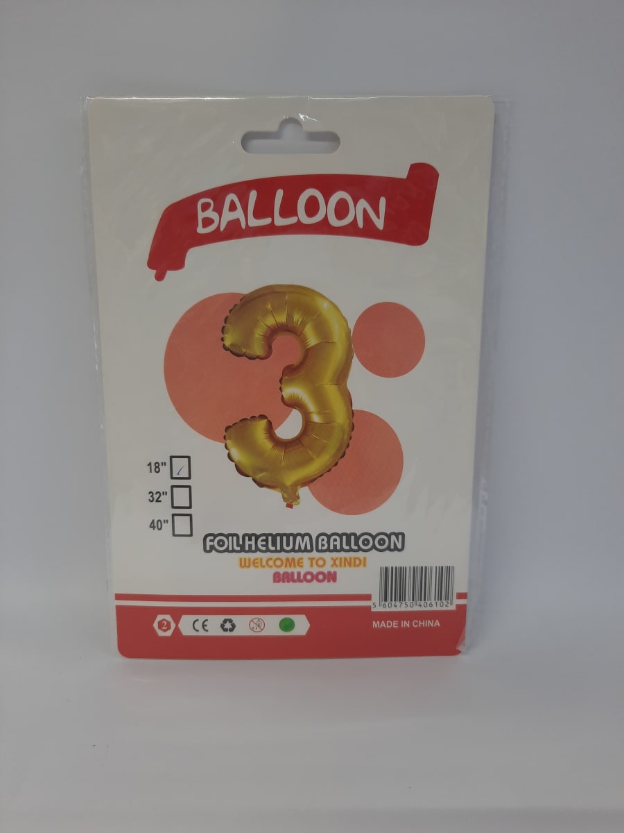 GLOBO METALICOS NUMEROS 0-9 18'' ALE-20SEP1002