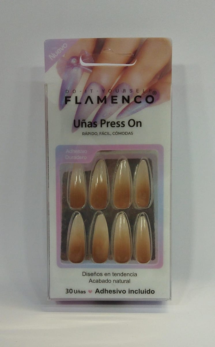 30 uñas press on flamenco  MB008870-03-061