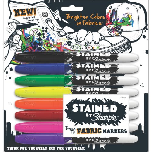 MARCADOR SHARPIE STAINED 8 COLORES BRUSH TIP MARKER 2