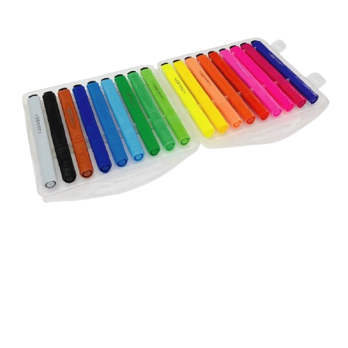 PLUMONES JUMBO TRIANGULAR 18 COLORES2