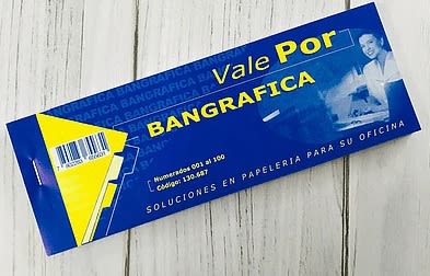 VALE POR CON FOLIO 100 HOJAS  BANGRAFICA2