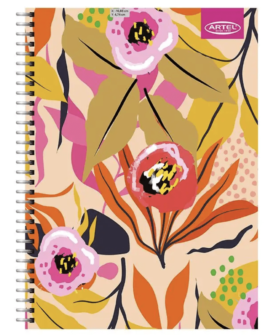Cuaderno Triple Artel Floral 150hjs 0