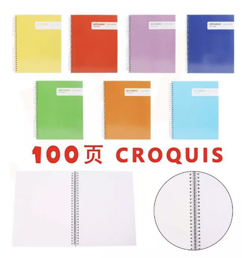 Cuaderno universitario Motarro 100hjs croquis5