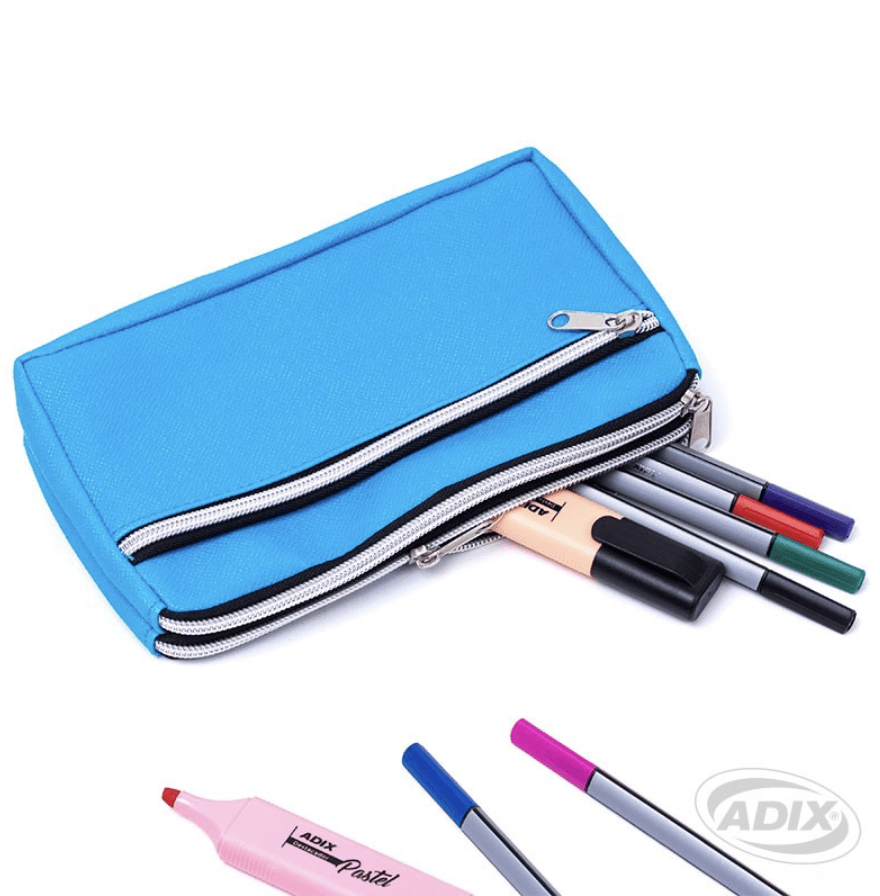 Estuche escolar Adix triple cierre3