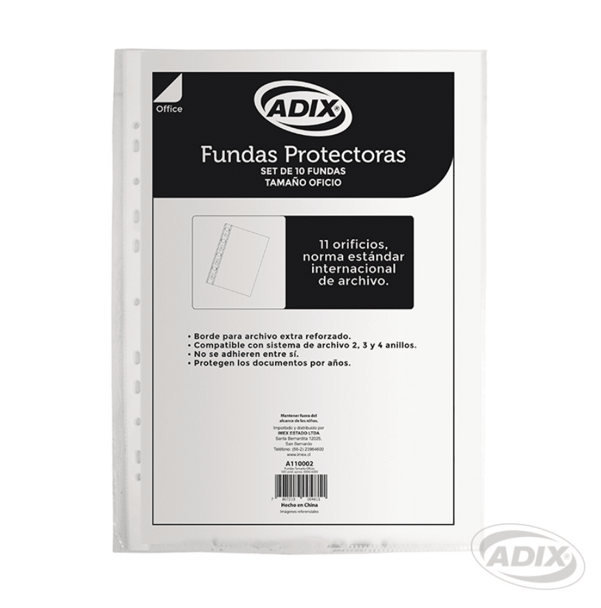Funda transparente OFICIO 10hjs ADIX 0