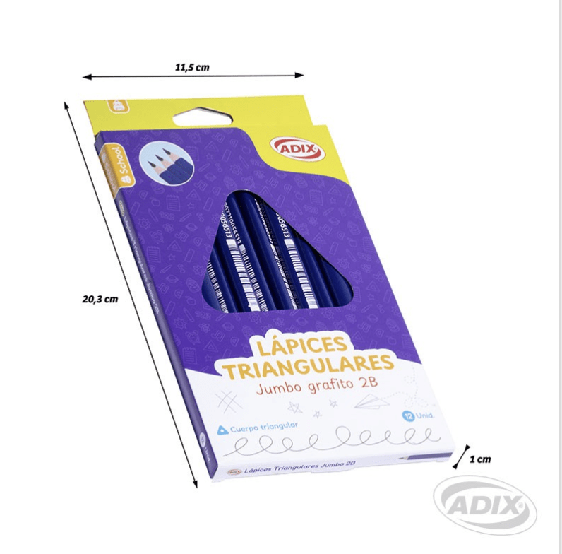 Lápiz grafito Jumbo ADIX3