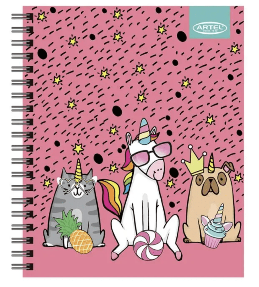 Cuaderno Universitario artel M7 100hojas Unicornio3