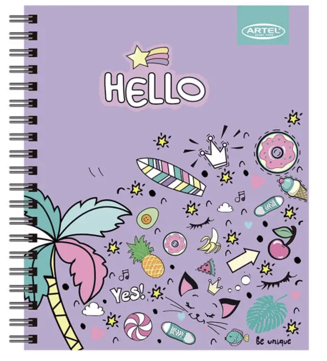 Cuaderno Universitario artel M7 100hojas Unicornio4