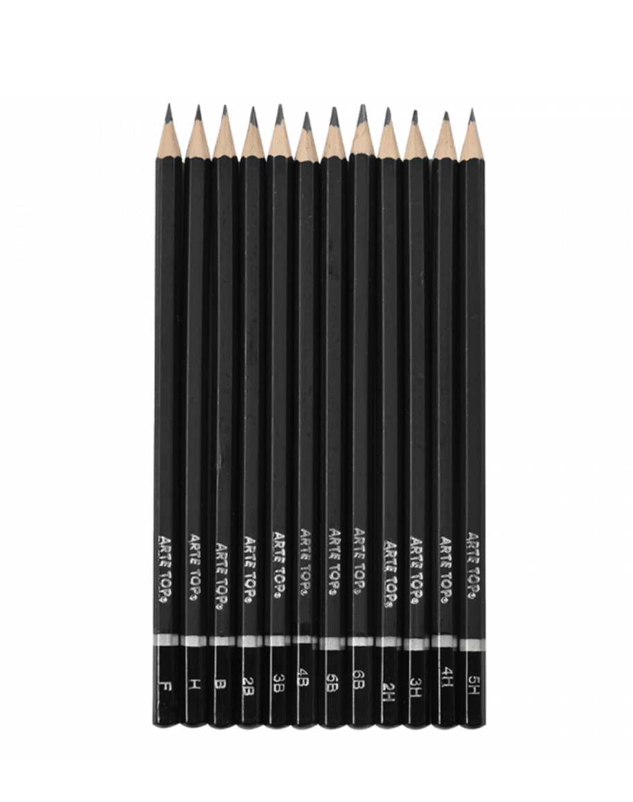 lapiz grafito para dibujo set  12grados 109622