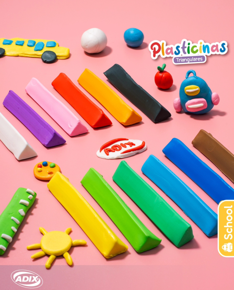 Plasticina Triangular ADIX 12col6