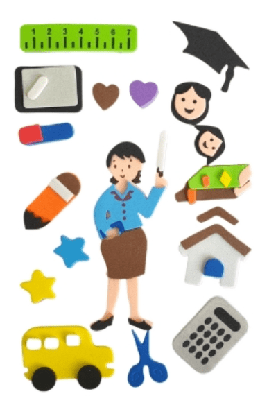 Goma Eva Stickers figura Profesor 236332